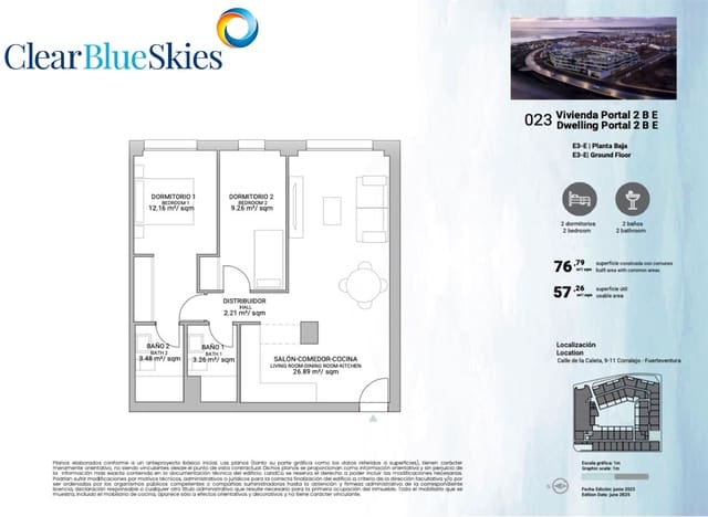 2 slaapkamer Appartement te koop in Corralejo, La Oliva met zwembad garage - € 276.000 (Ref: 9489953)