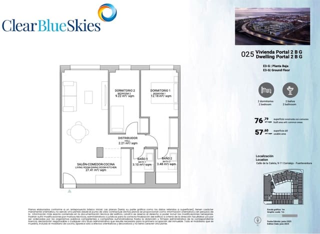 2 slaapkamer Appartement te koop in Corralejo, La Oliva met zwembad garage - € 276.000 (Ref: 9489953)