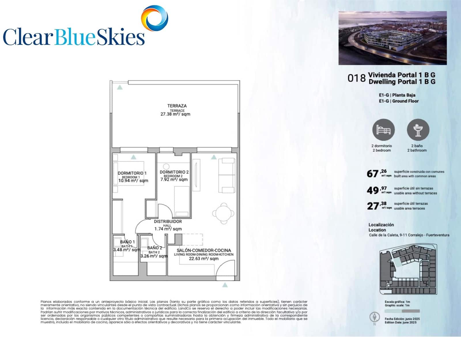 2 bedroom Apartment for sale in Corralejo with pool garage - € 276,000 (Ref: 9489953)
