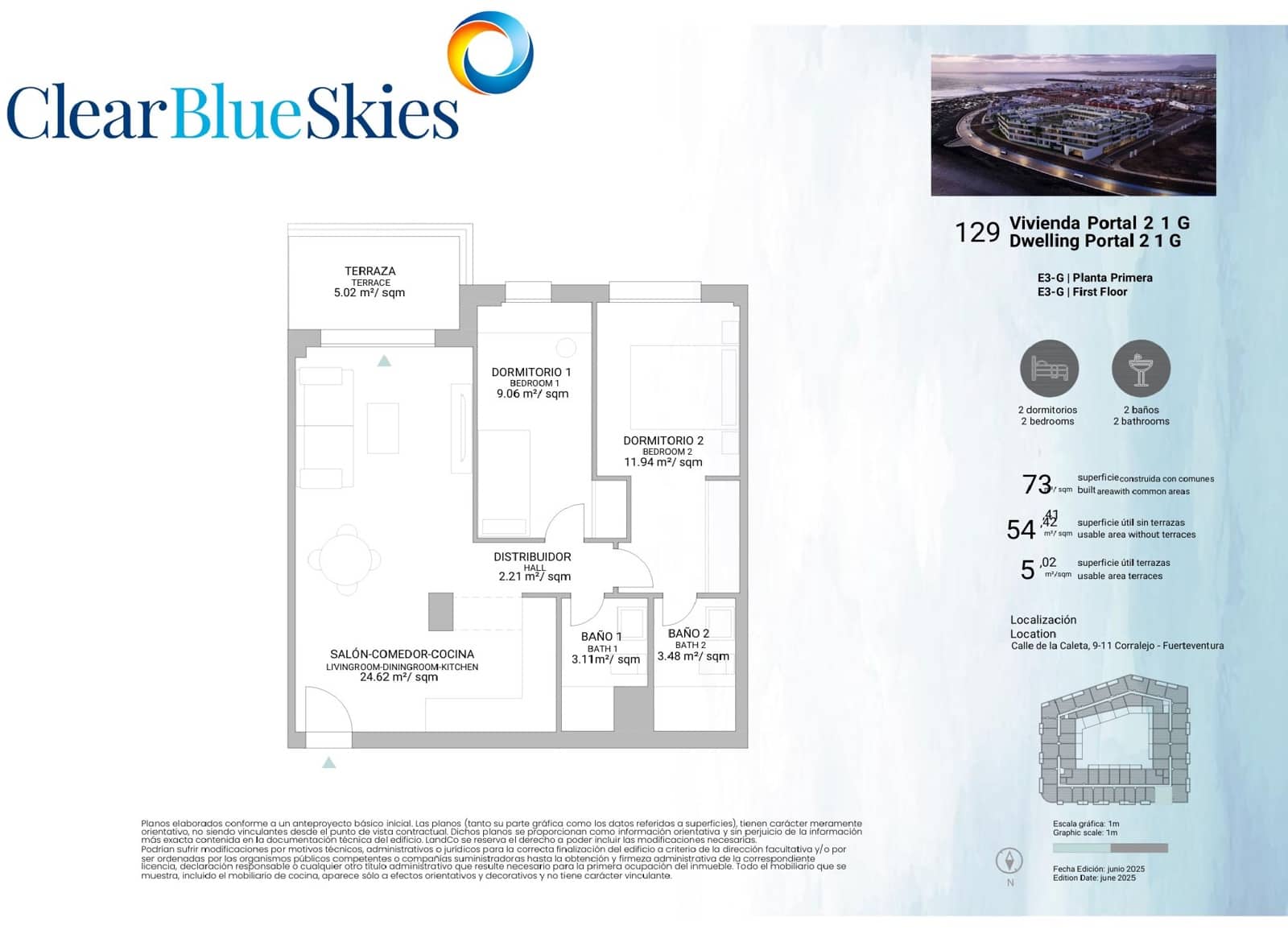 2 bedroom Apartment for sale in Corralejo with pool garage - € 276,000 (Ref: 9489953)