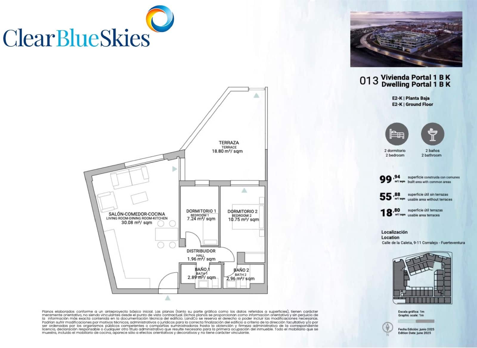 2 bedroom Apartment for sale in Corralejo with pool garage - € 276,000 (Ref: 9489953)