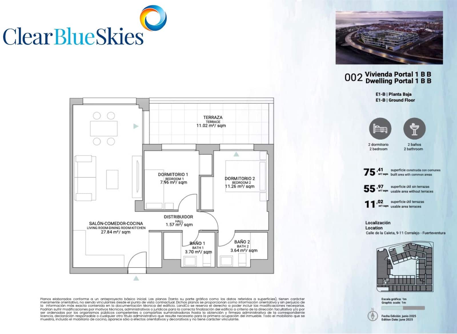 2 bedroom Apartment for sale in Corralejo with pool garage - € 276,000 (Ref: 9489953)