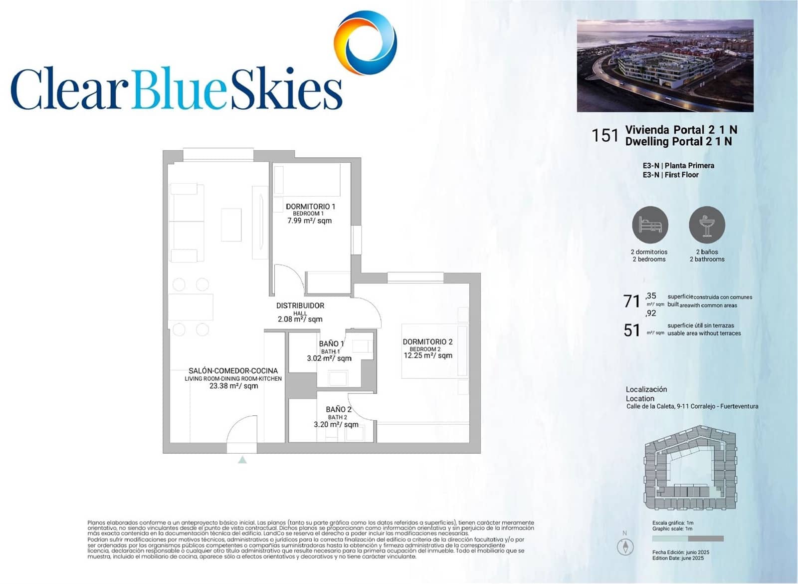 2 soverom Leilighet til salgs i Corralejo med svømmebasseng garasje - € 236 000 (Ref: 9489953)
