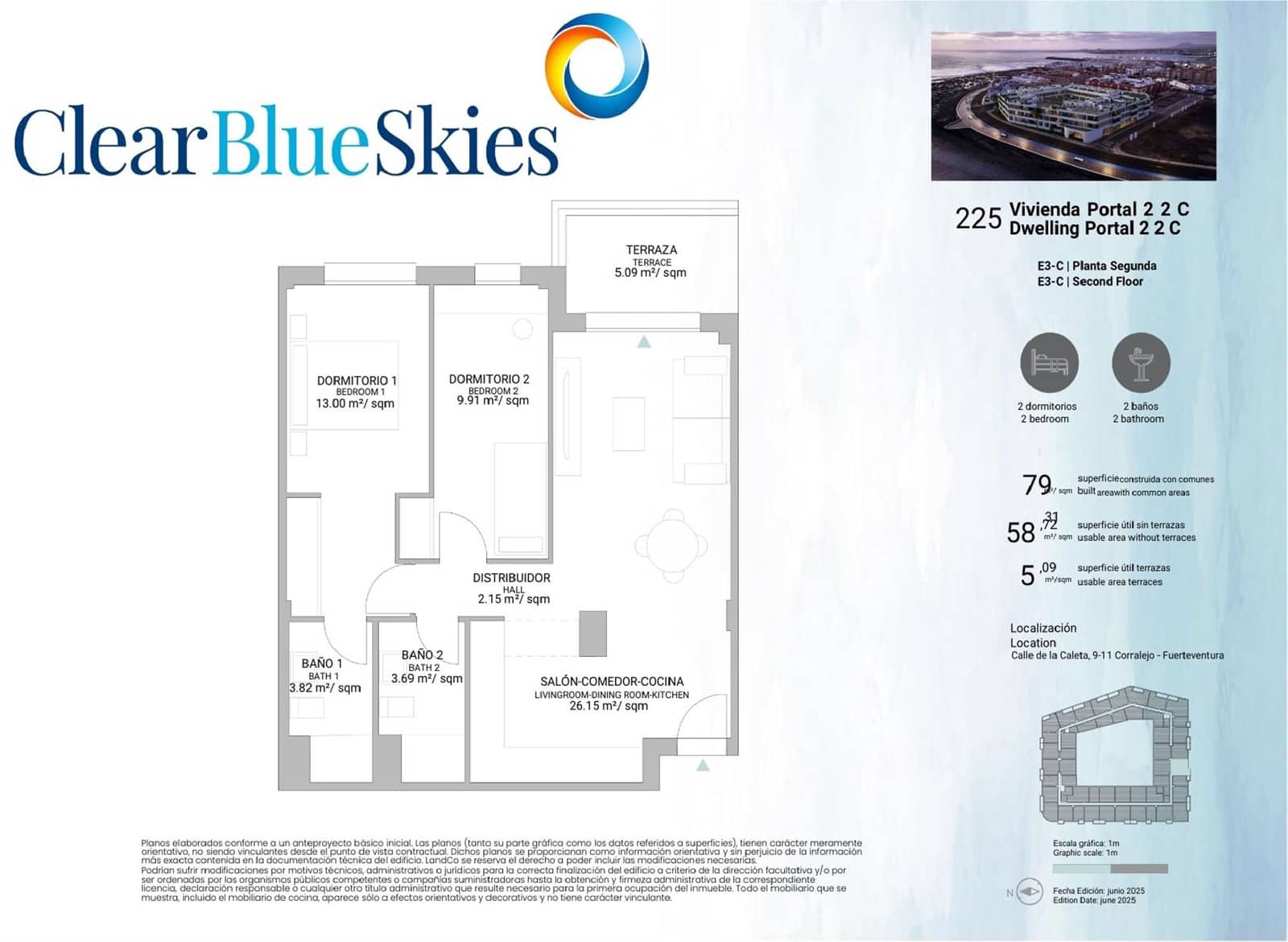 2 soverom Leilighet til salgs i Corralejo med svømmebasseng garasje - € 236 000 (Ref: 9489953)