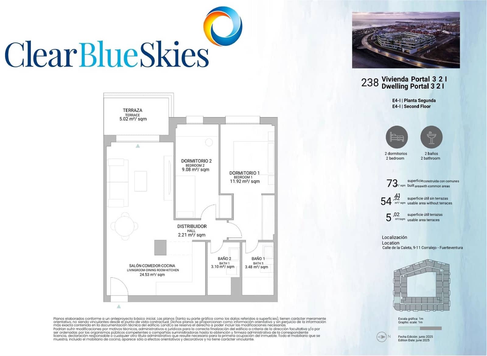 2 soverom Leilighet til salgs i Corralejo med svømmebasseng garasje - € 236 000 (Ref: 9489953)