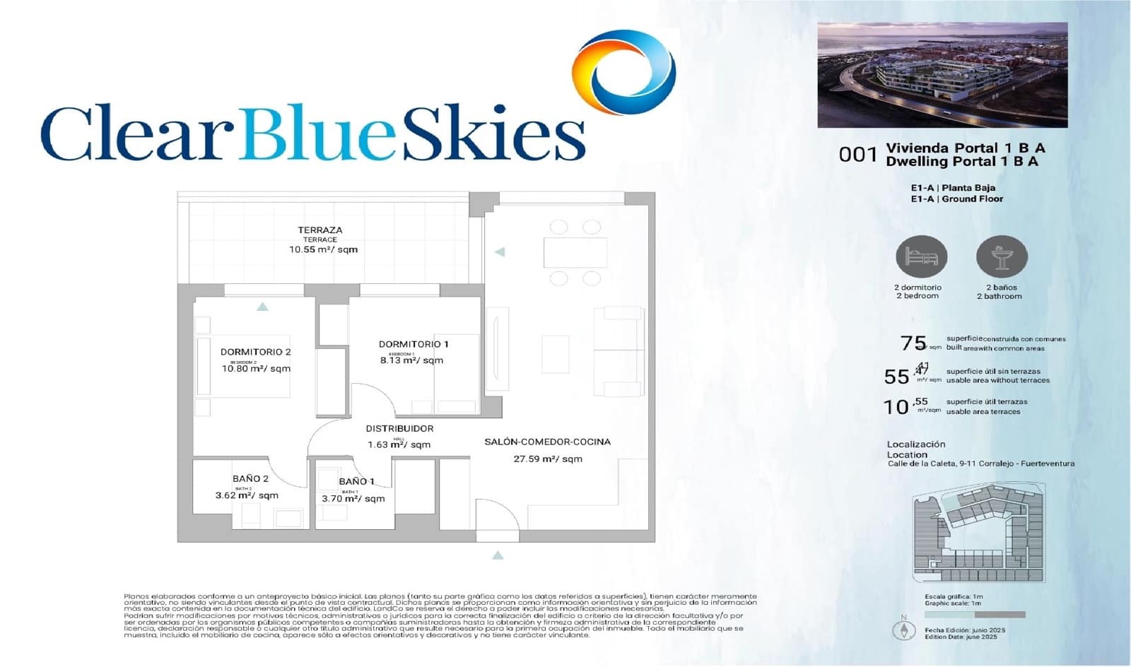 Apartamento de 2 habitaciones en Corralejo en venta con piscina garaje - 236.000 € (Ref: 9489953)