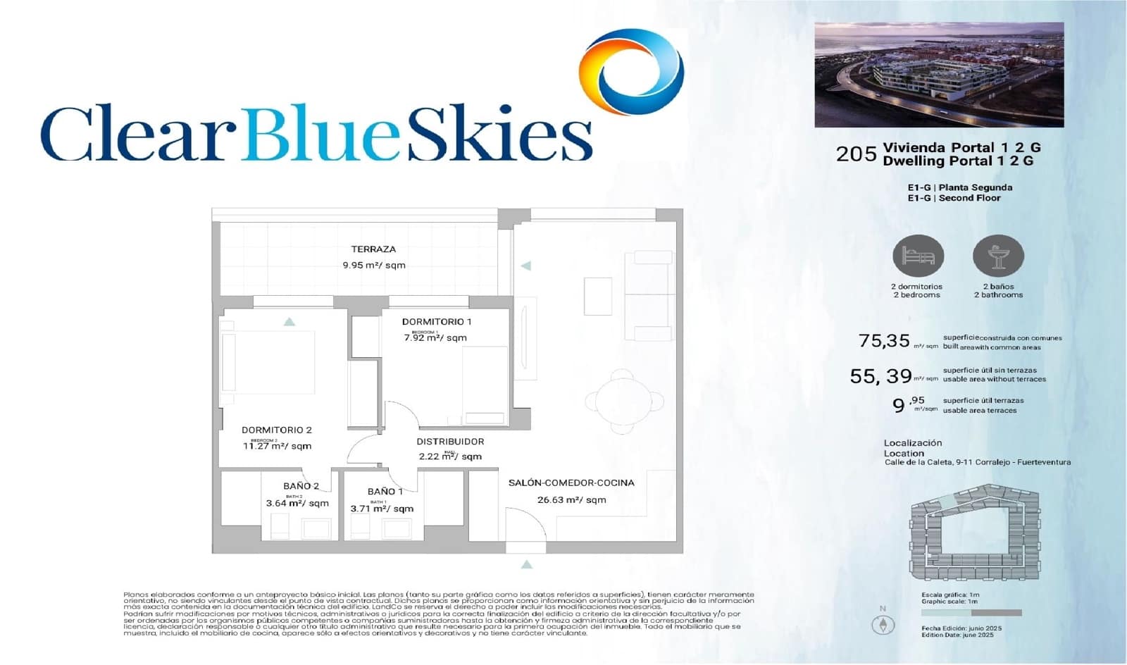 Apartamento de 2 habitaciones en Corralejo en venta con piscina garaje - 236.000 € (Ref: 9489953)