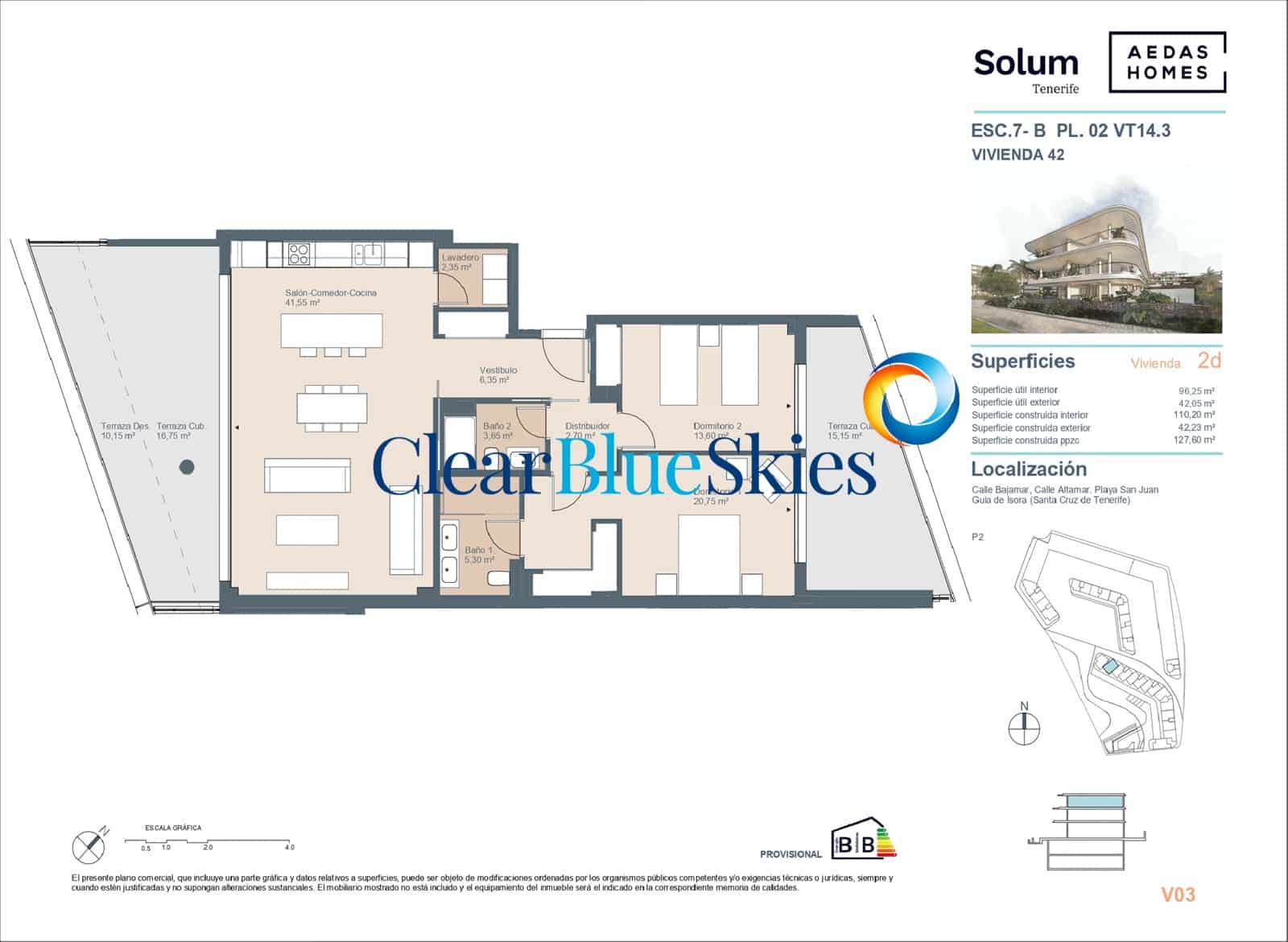 2 soveværelse Penthouse til salg i Playa San Juan med garage - € 1.280.000 (Ref: 9827472)