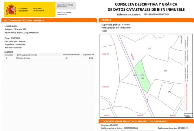 Tontti myytävänä paikassa Benalúa de Guadix - 11 000 € (Ref: 10013406)