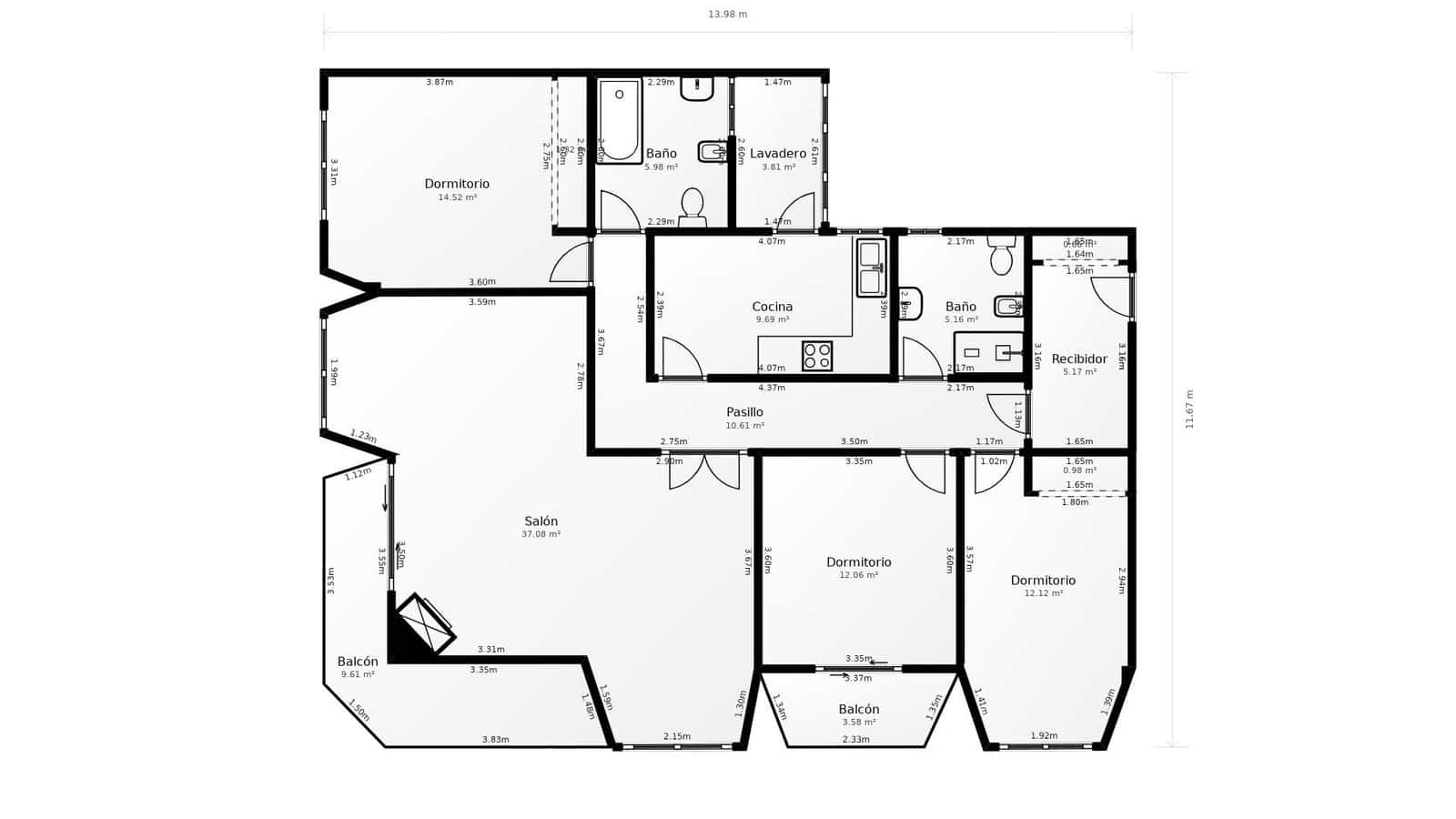 3 chambre Appartement à vendre à Guadix - 138 000 € (Ref: 9582995)