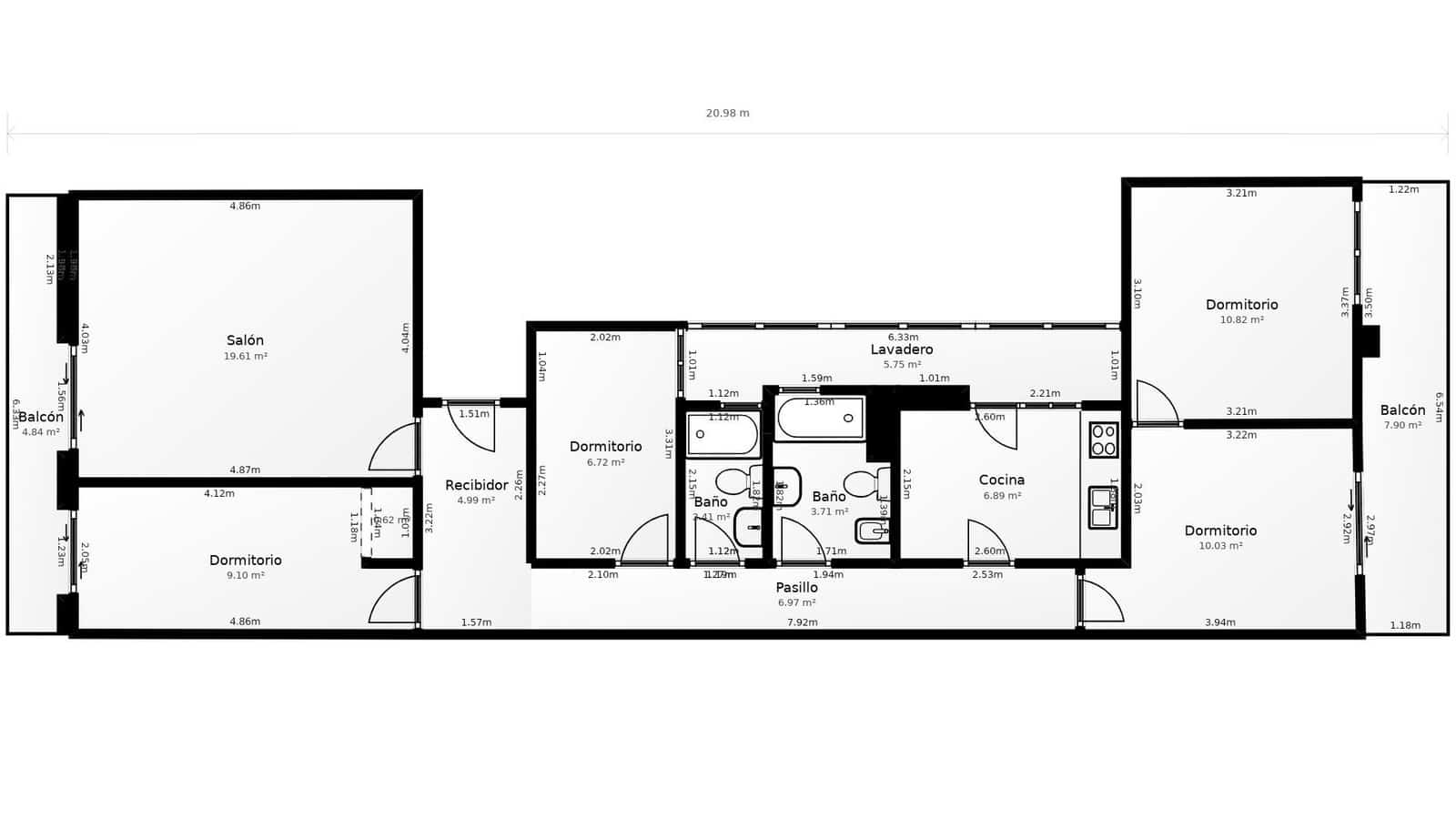 4 Zimmer Wohnung zu verkaufen in Guadix - 110.000 € (Ref: 9659475)