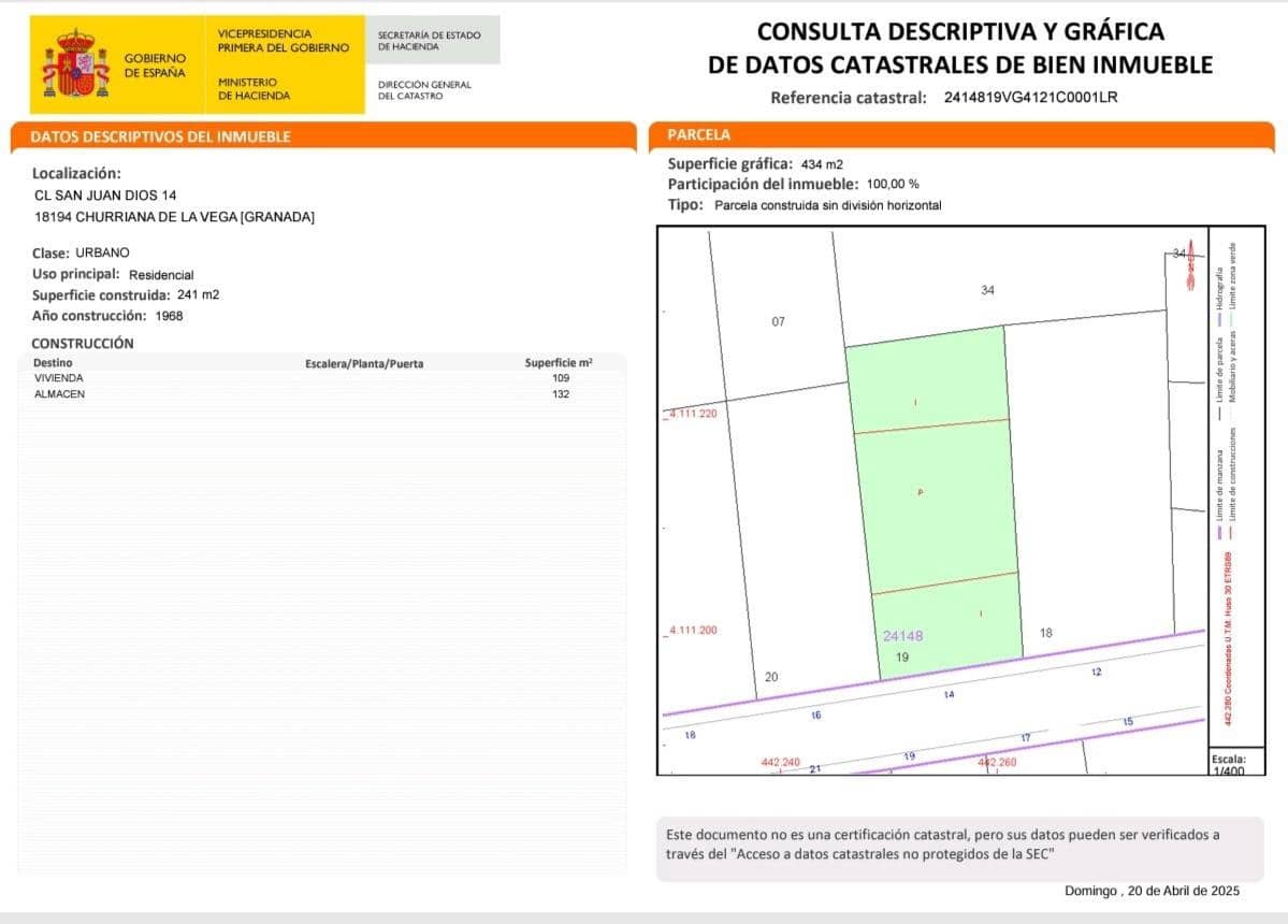 Building Plot for sale in Churriana de la Vega - € 200,000 (Ref: 10013979)