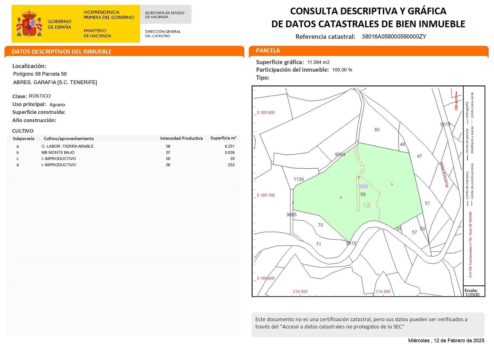 Terreno Non Edificato in vendita in Garafia - 145.000 € (Rif: 10148892)