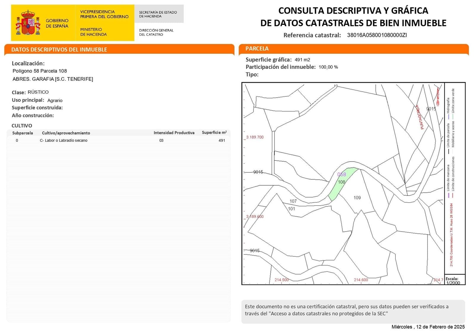 Terreno Non Edificato in vendita in Garafia - 145.000 € (Rif: 10148892)