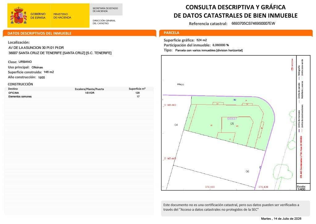 Ufficio da affittare in Santa Cruz de Tenerife - 1.350 € (Rif: 9986947)
