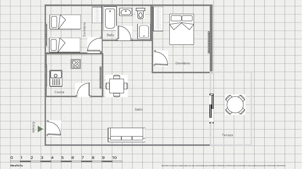 2 Zimmer Apartment zu vermieten in Oropesa  mit Pool - 700 € (Ref: 9388145)