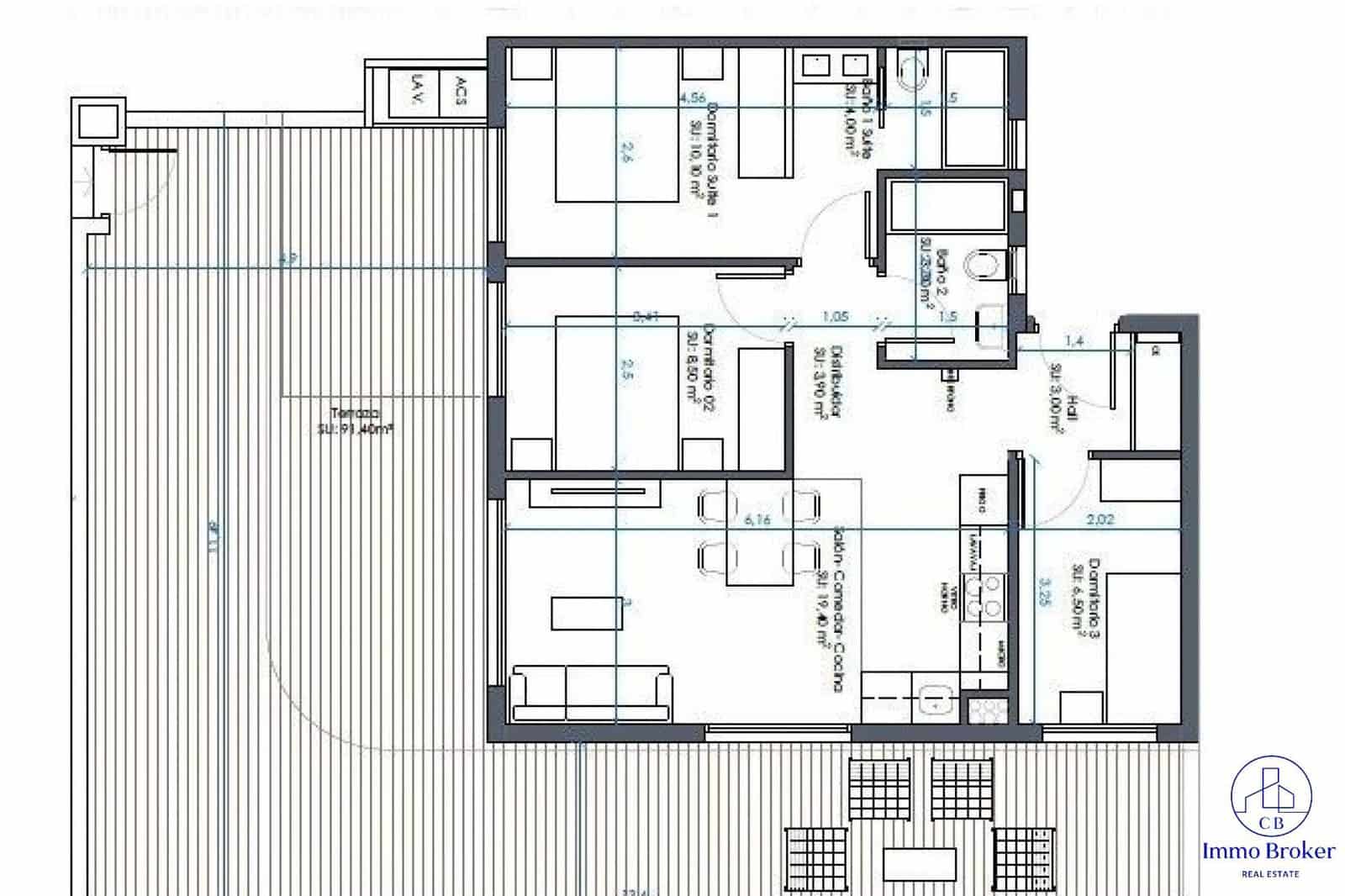 3 quarto Apartamento para venda em Guardamar del Segura com piscina garagem - 345 000 € (Ref: 9471845)