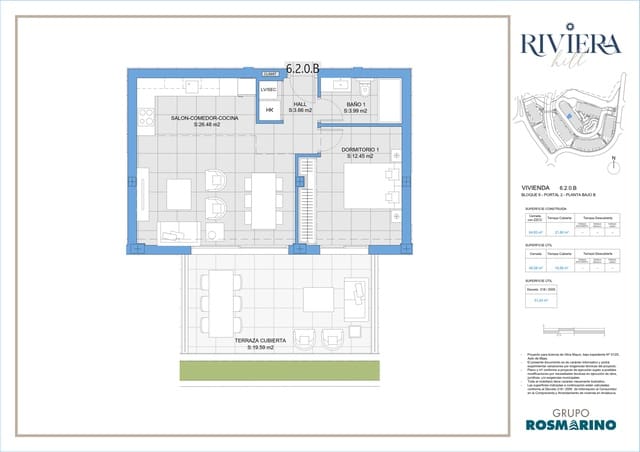1 makuuhuone Huoneisto myytävänä paikassa Riviera del Sol, Mijas mukana uima-altaan 
autotalli - 290 000 € (Ref: 9194961)