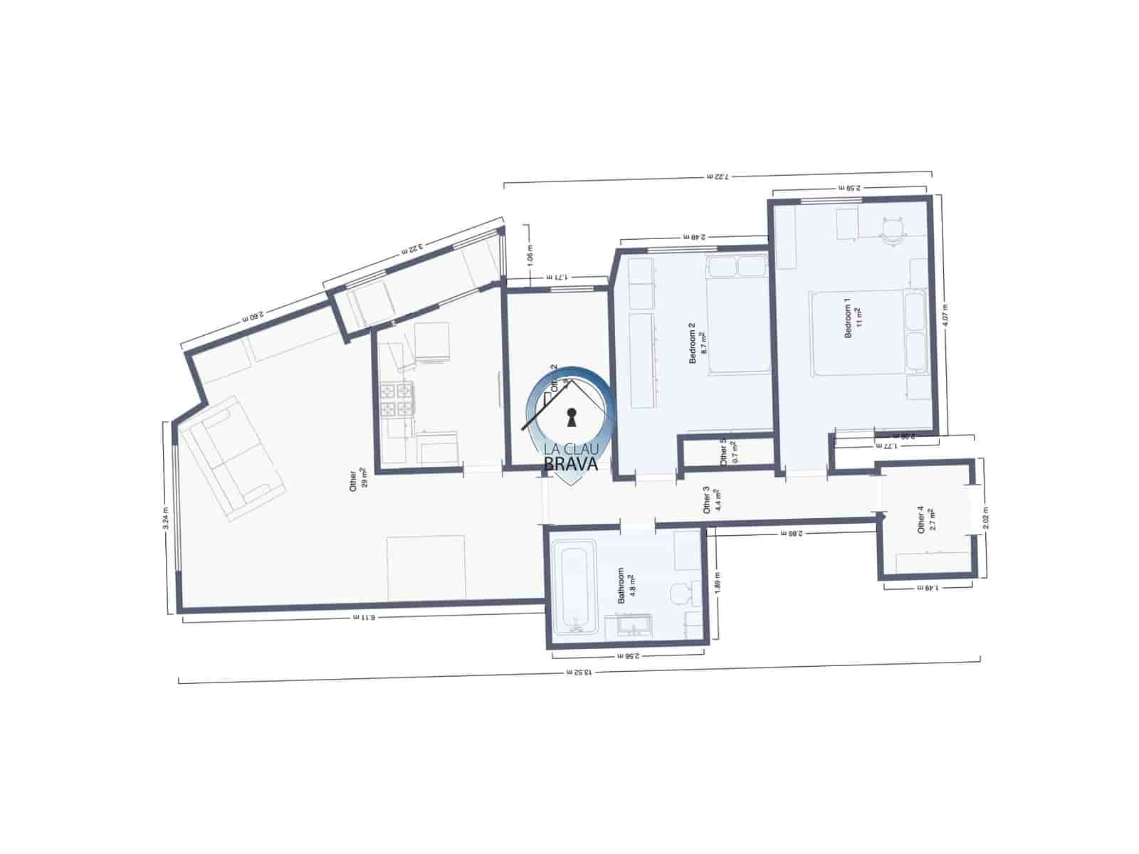 3 soveværelse Lejlighed til salg i Sant Feliu de Guixols - € 169.000 (Ref: 9534141)