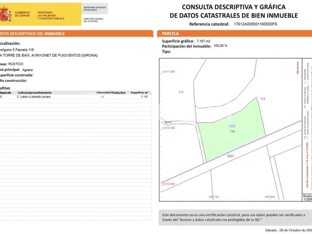 Building Plot for sale in Avinyonet de Puigventós - € 56,000 (Ref: 9385968)