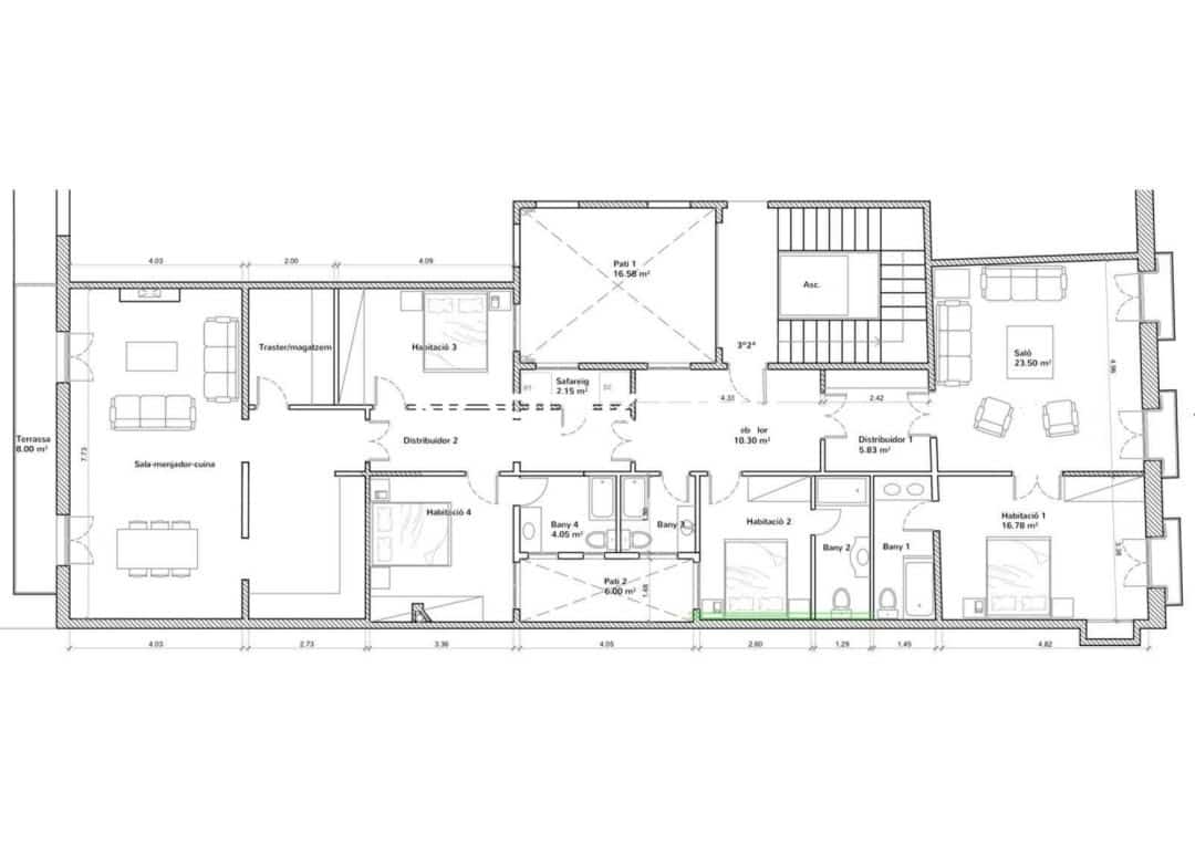 4 chambre Appartement à vendre à Barcelone ville - 1 470 000 € (Ref: 9562533)