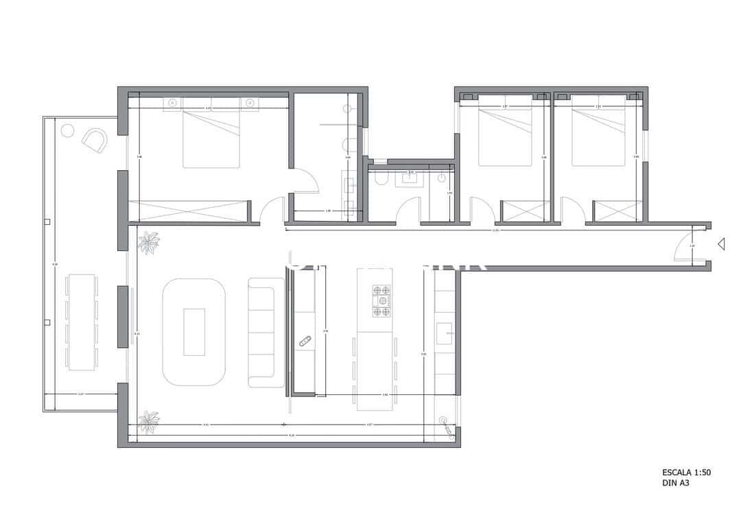 3 quarto Apartamento para venda em Barcelona cidade - 1 290 000 € (Ref: 9840435)