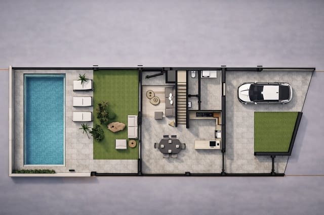 3 soveværelse Semi-Rækkehus til salg i Villaverde, La Oliva med swimmingpool garage - € 470.000 (Ref: 9627937)