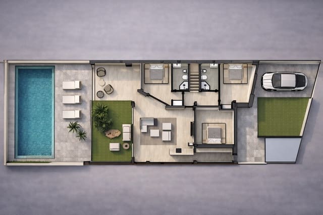 3 soveværelse Semi-Rækkehus til salg i Villaverde, La Oliva med swimmingpool garage - € 470.000 (Ref: 9627937)