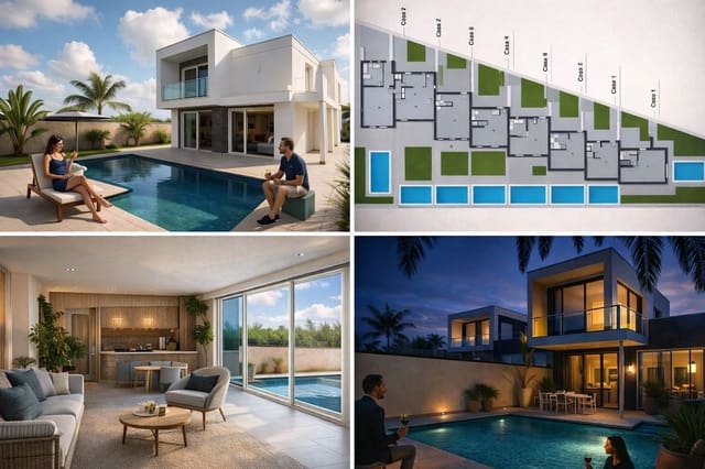 3 soveværelse Semi-Rækkehus til salg i Villaverde, La Oliva med swimmingpool garage - € 470.000 (Ref: 9627937)