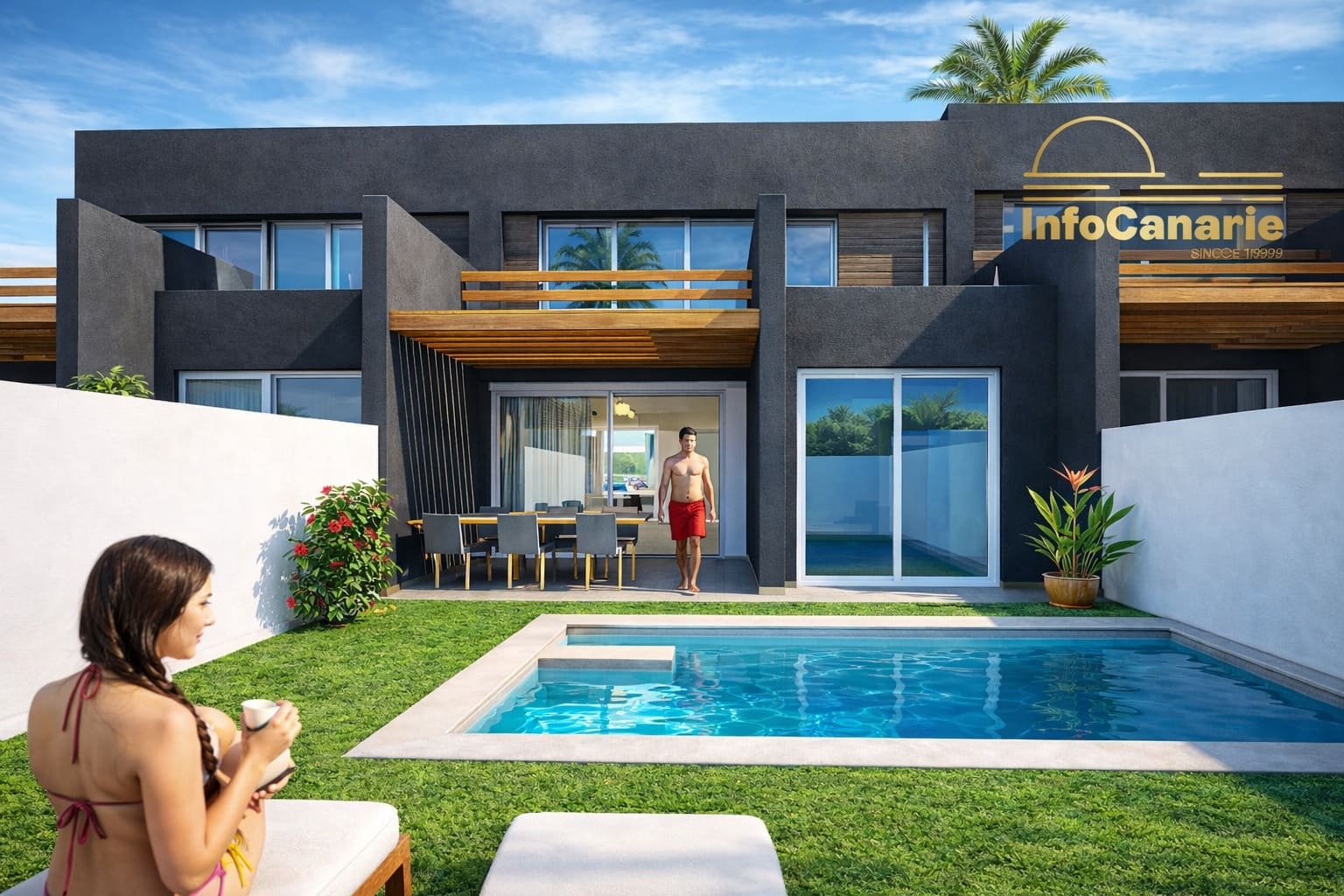 3 chambre Maison de Ville à vendre à Caleta de Fuste avec piscine - 308 999 € (Ref: 9638022)