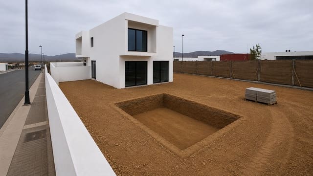 2 soveværelse Semi-Rækkehus til salg i La Oliva med swimmingpool garage - € 454.000 (Ref: 9995378)