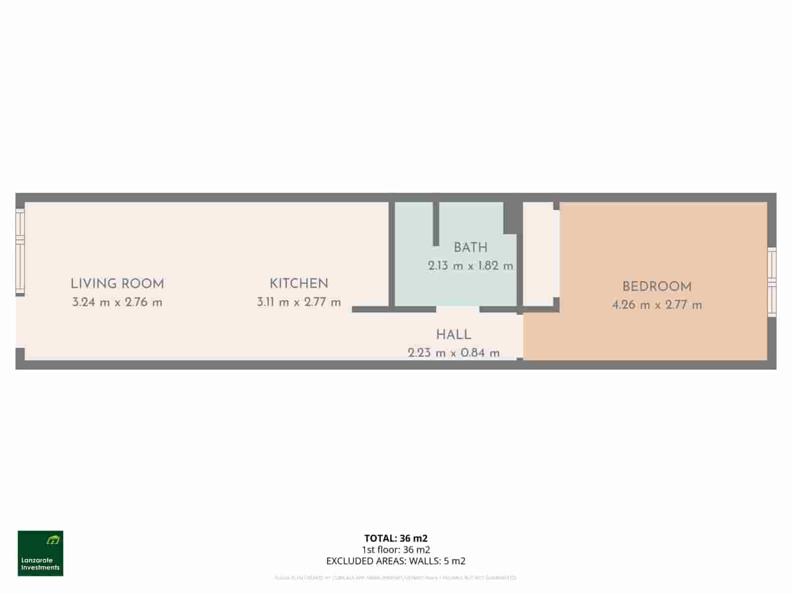 1 sypialnia Apartament na sprzedaż w Costa Teguise z basenem - 190 000 € (Ref: 9524270)