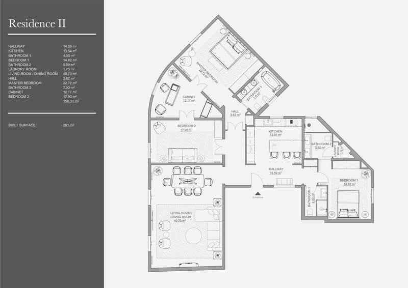 4 makuuhuone Asunto myytävänä paikassa Barcelona kaupunki - 2 450 000 € (Ref: 9387577)