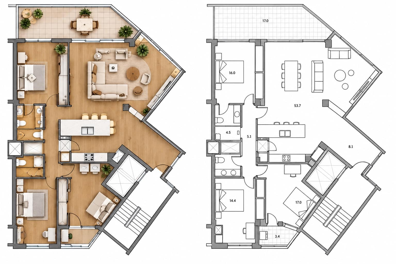 3 slaapkamer Flat te koop in Palma de Mallorca met garage - € 1.095.000 (Ref: 10185420)