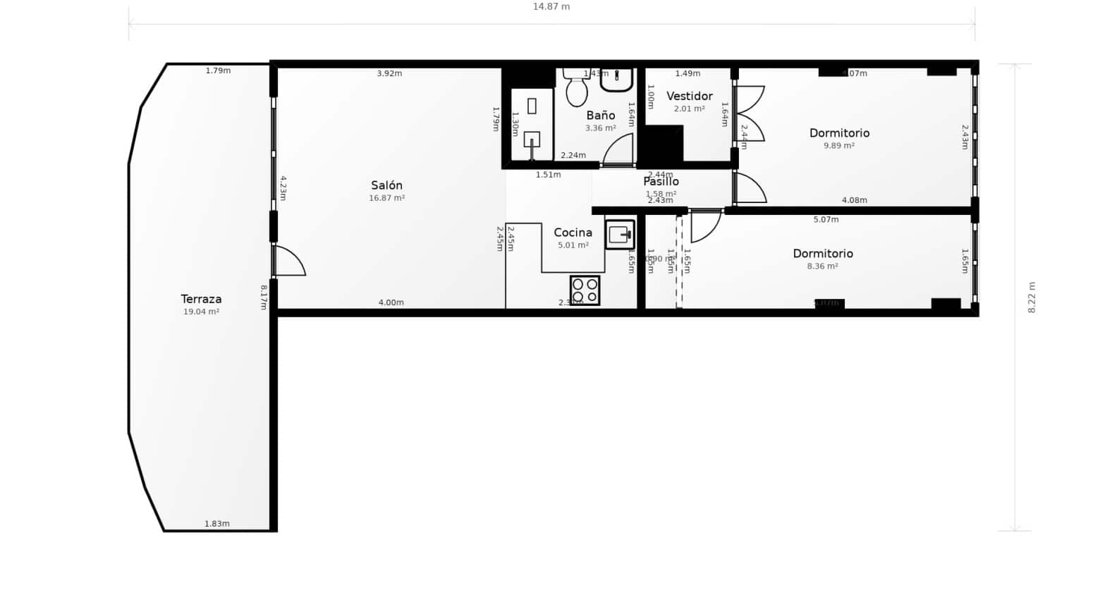 2 soveværelse Lejlighed til salg i La Manga del Mar Menor - € 129.000 (Ref: 9348405)