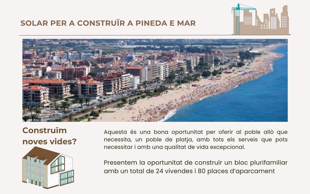 Building Plot for sale in Pineda de Mar - € 1,100,000 (Ref: 9311372)