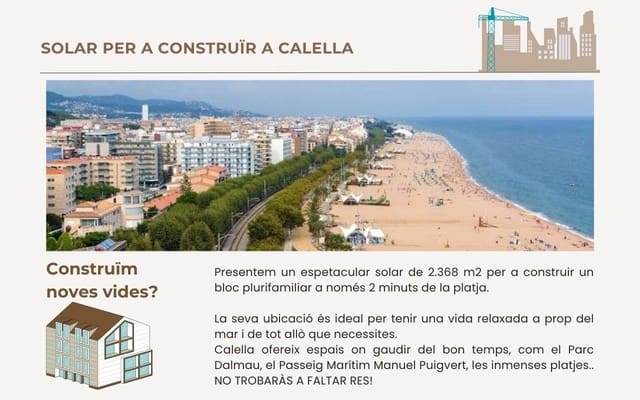 Building Plot for sale in Calella - € 1,100,000 (Ref: 9311373)