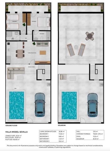 2 camera da letto Villetta a Schiera in vendita in La Pinilla, Fuente Alamo de Murcia con piscina - 193.750 € (Rif: 9385703)
