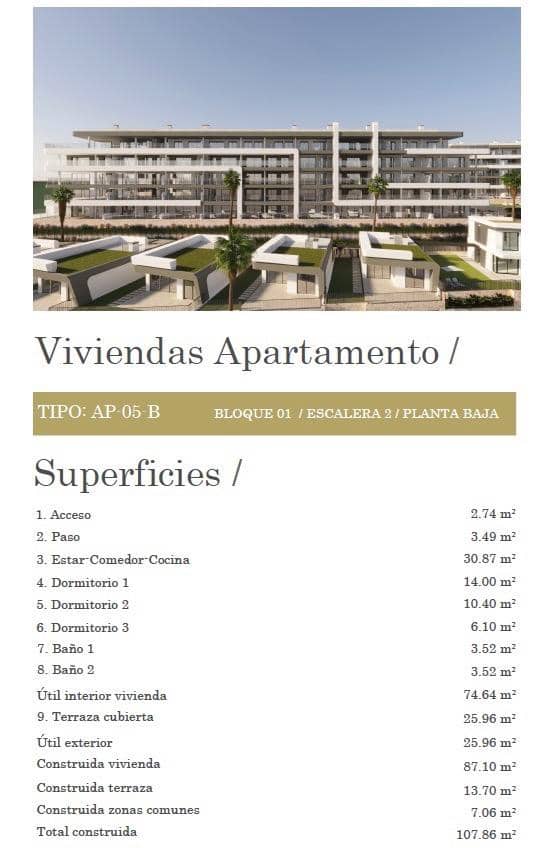 3 quarto Apartamento para venda em Bonalba com piscina garagem - 310 500 € (Ref: 9385706)