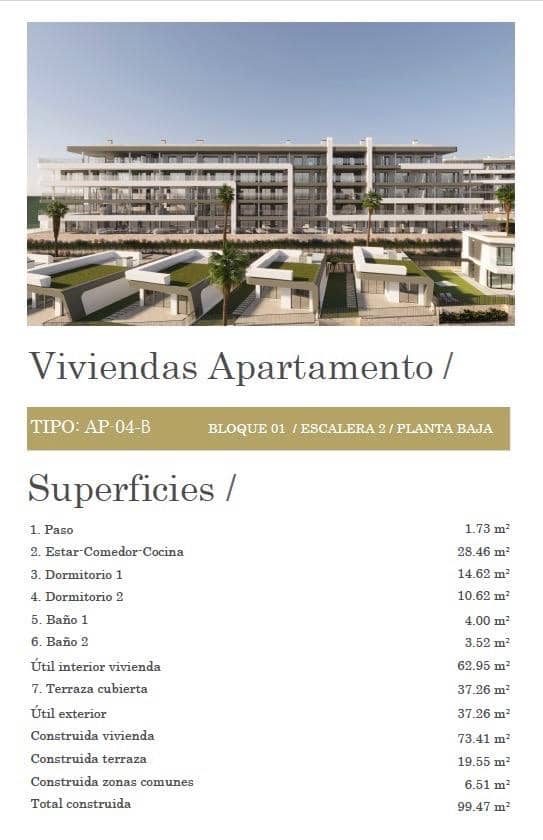 2 soveværelse Lejlighed til salg i Muchamiel / Mutxamel med swimmingpool garage - € 266.000 (Ref: 9385707)