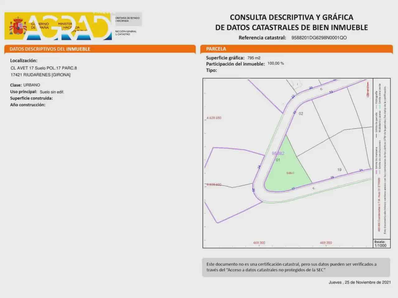 Building Plot for sale in Riudarenes - € 9,200 (Ref: 9938557)
