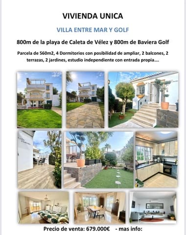 4 bedroom Villa for sale in Caleta de Vélez, Vélez-Málaga - € 669,000 (Ref: 9603427)