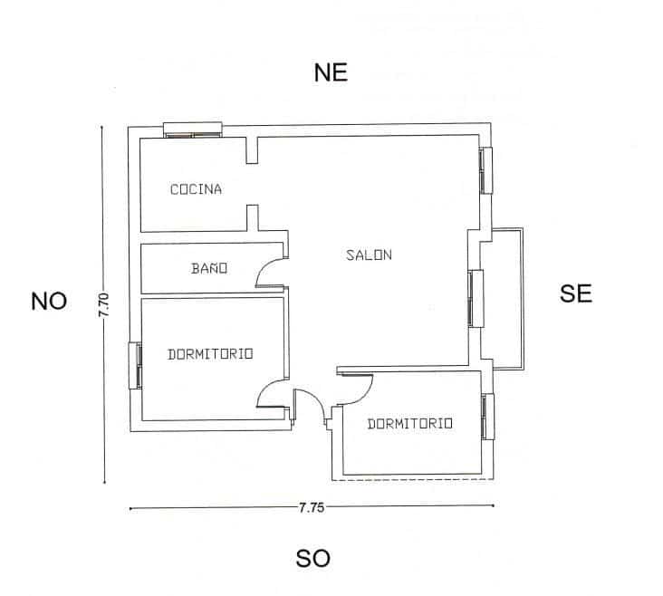 2 sypialnia Mieszkanie na sprzedaż w Jerez de la Frontera - 75 000 € (Ref: 9379145)