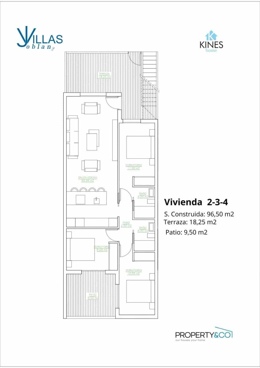 3 soveværelse Villa til salg i San Pedro del Pinatar med swimmingpool - € 269.900 (Ref: 9301280)