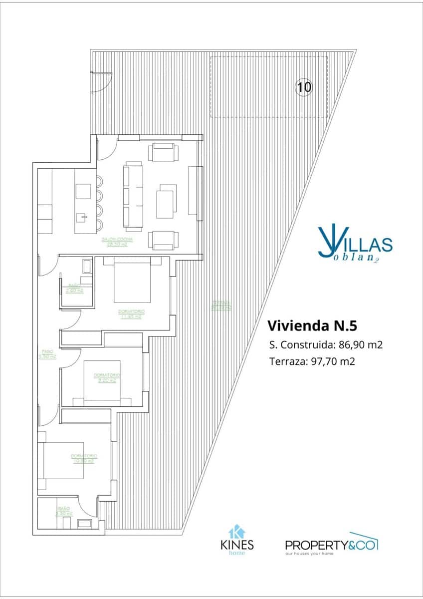 3 soveværelse Villa til salg i San Pedro del Pinatar med swimmingpool - € 269.900 (Ref: 9301280)