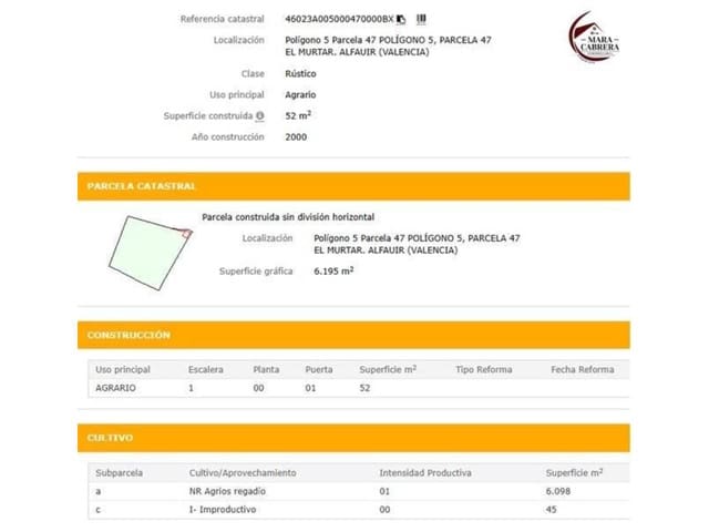 Undeveloped Land for sale in Alfauir - € 65,000 (Ref: 9398816)