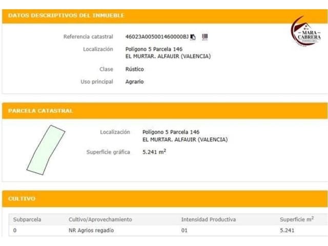 Undeveloped Land for sale in Alfauir - € 65,000 (Ref: 9398816)