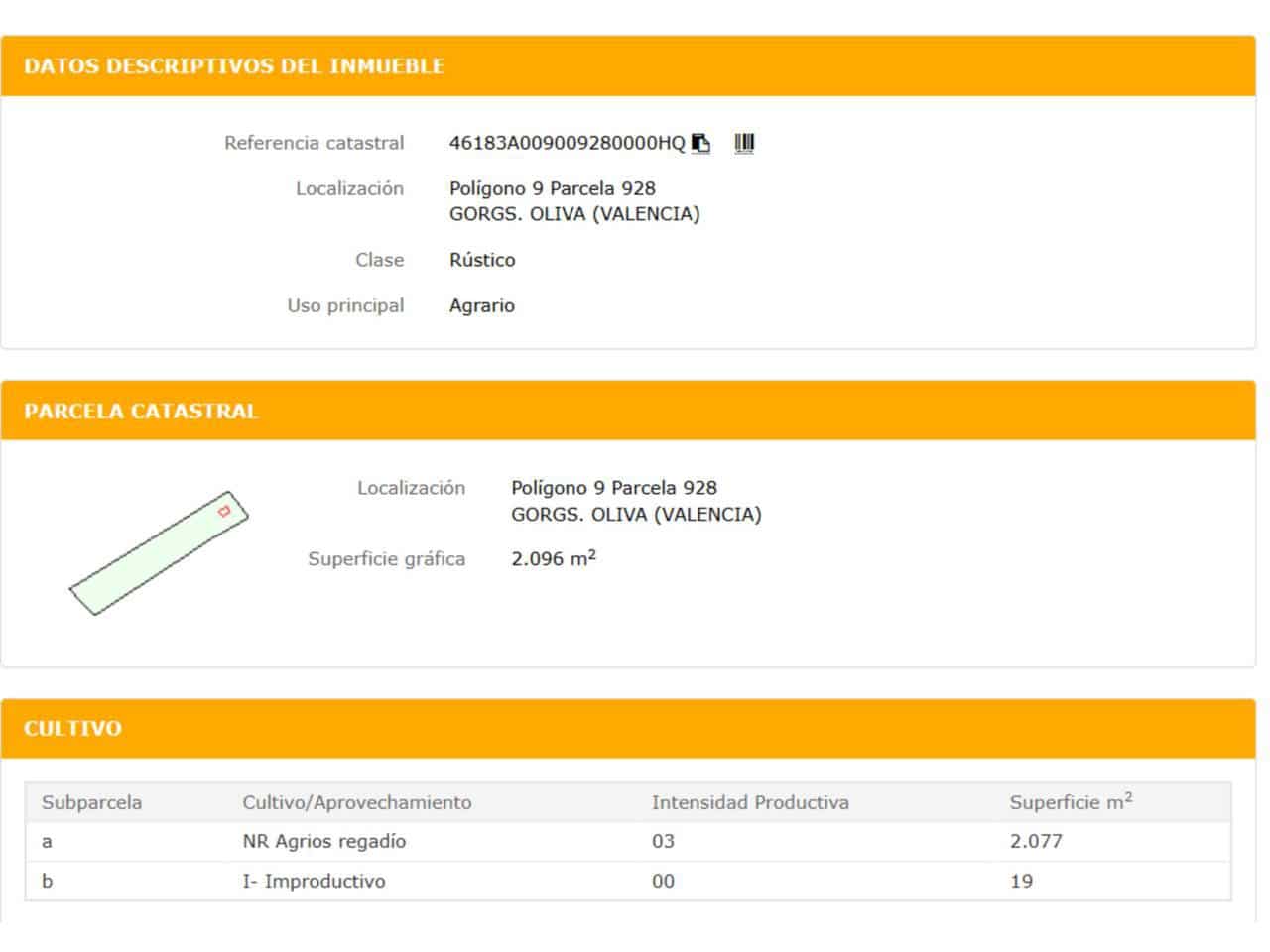 1 camera da letto Finca/Casa di Campagna in vendita in Oliva con garage - 50.000 € (Rif: 9402944)