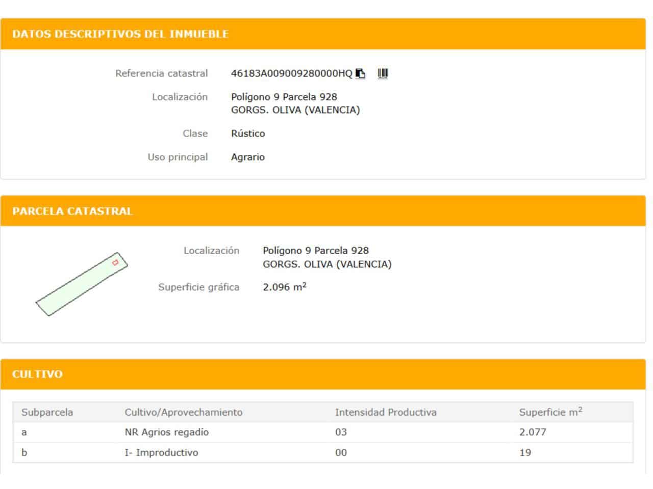 Grunde uden byggetilladelser til salg i Oliva - € 50.000 (Ref: 9402945)