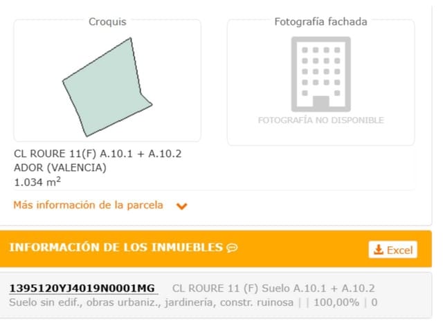 Undeveloped Land for sale in Ador - € 77,000 (Ref: 9441278)